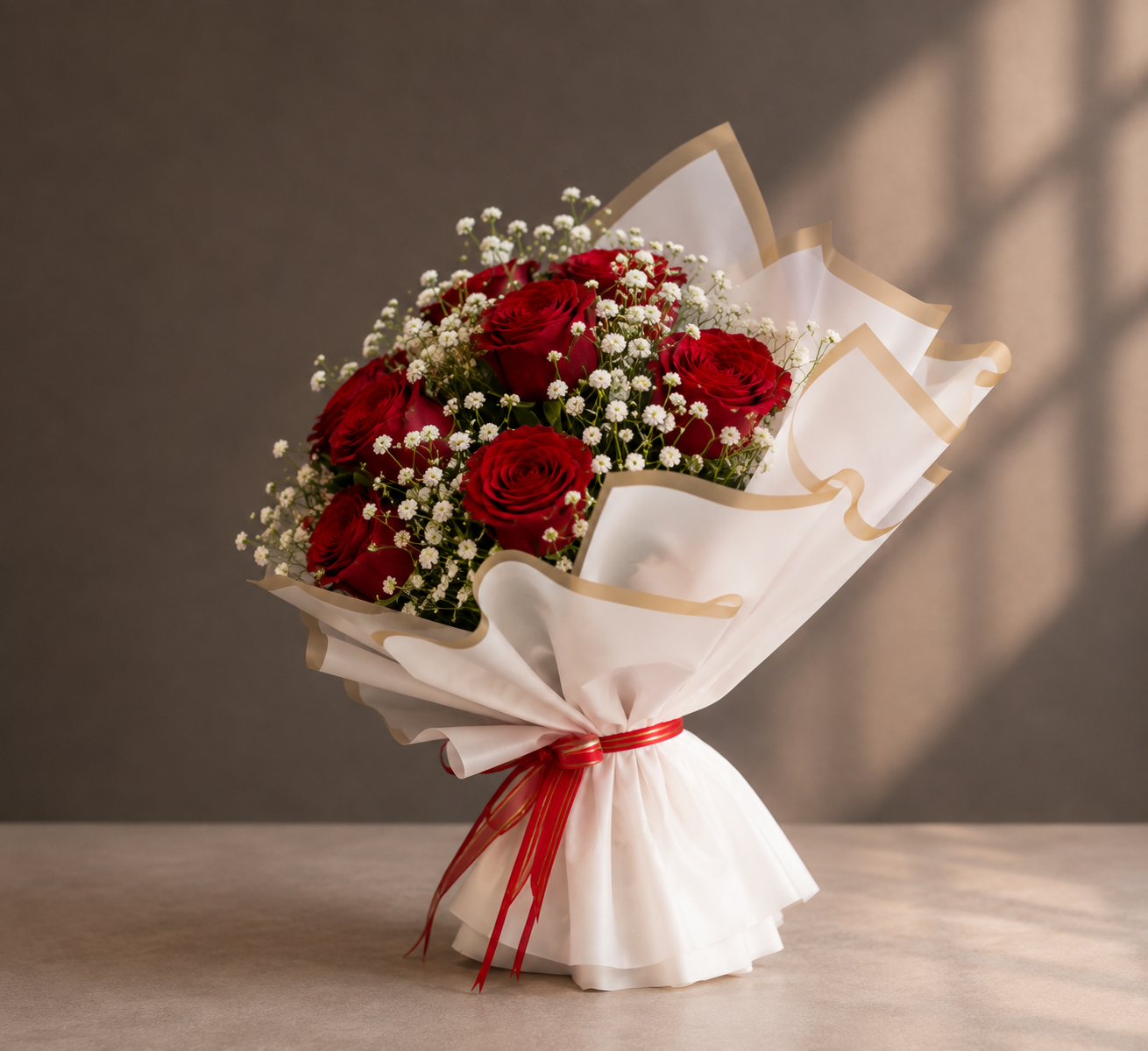 Forever Love Red Rose Standing Bouquet