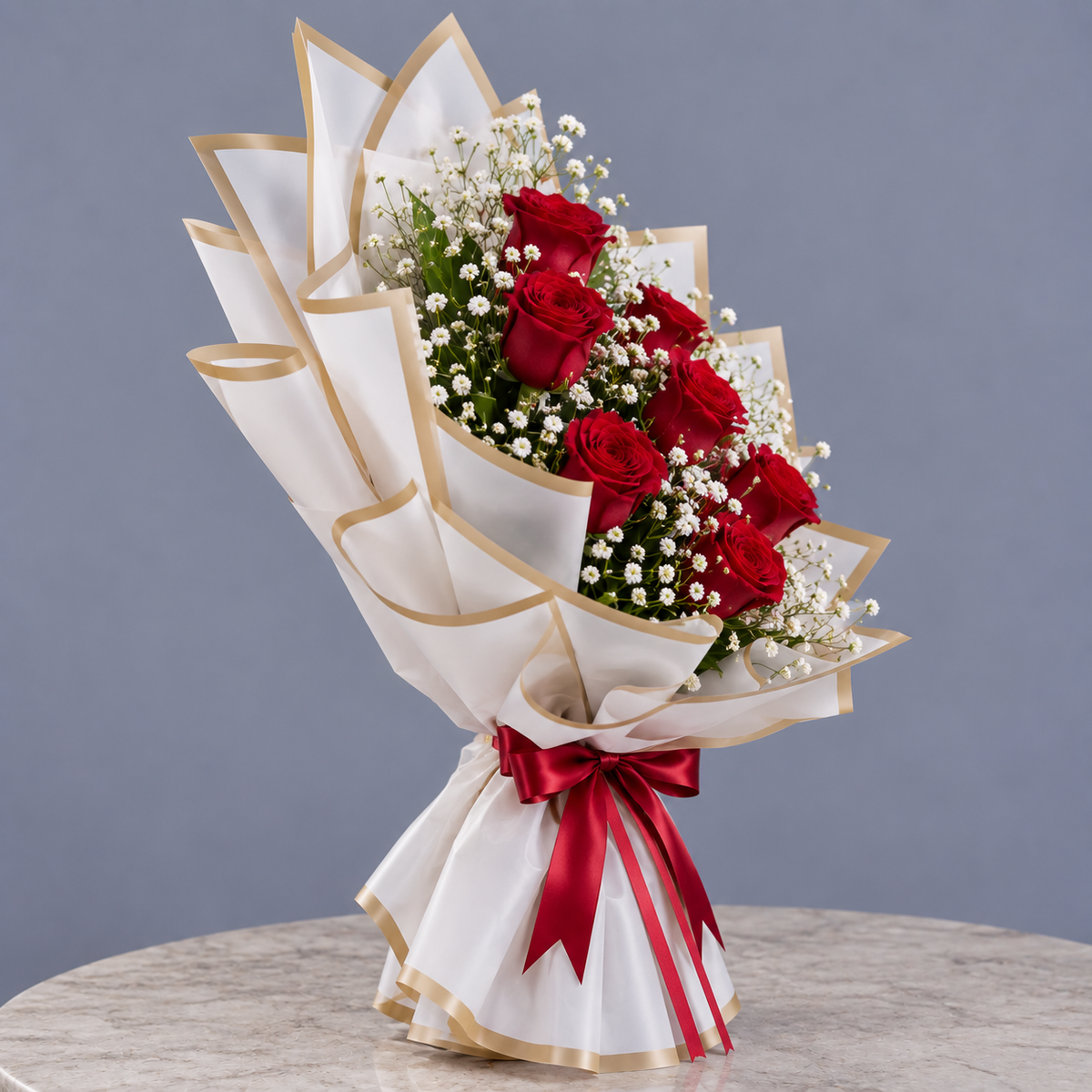 Forever Love 7 Red Roses Bouquet