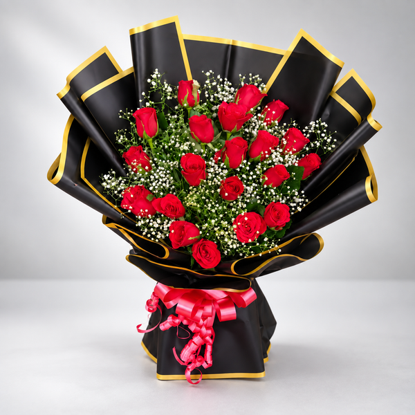 Passionate Charm 20 Red Roses Bouquet