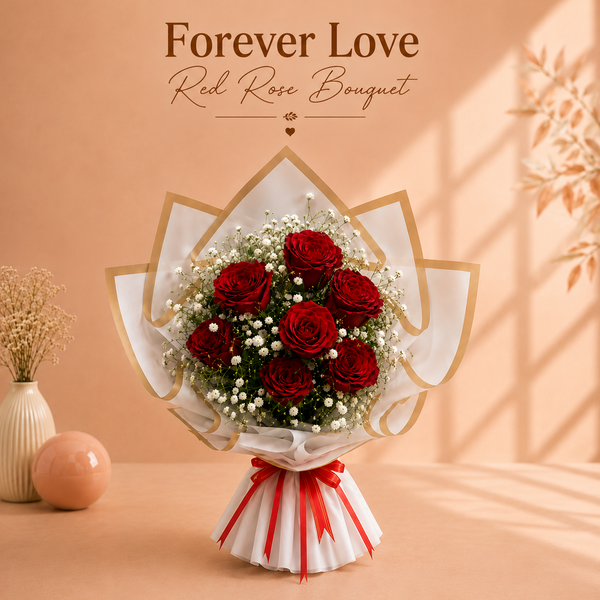 Forever Love Red Rose Standing Bouquet