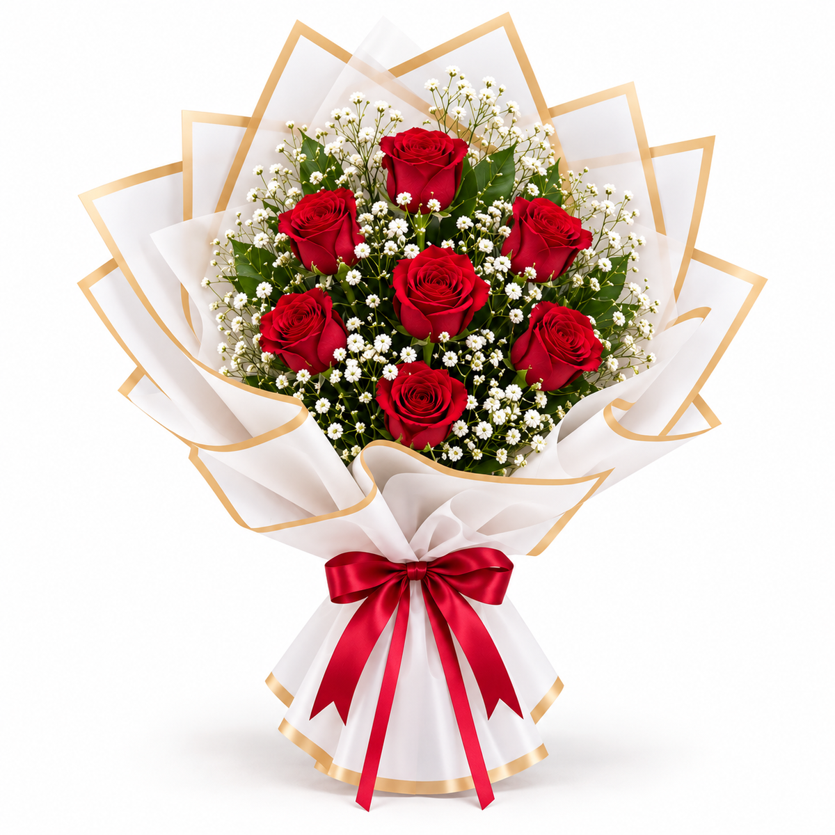 Forever Love 7 Red Roses Bouquet