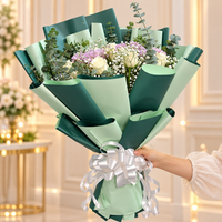 Ivory Bliss – Premium White Rose & Daisy Bouquet