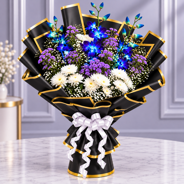 Midnight Elegance Orchid Beauty & Purple Bliss