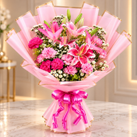 Sweet Elegance Pink Lily & Carnation Bouquet