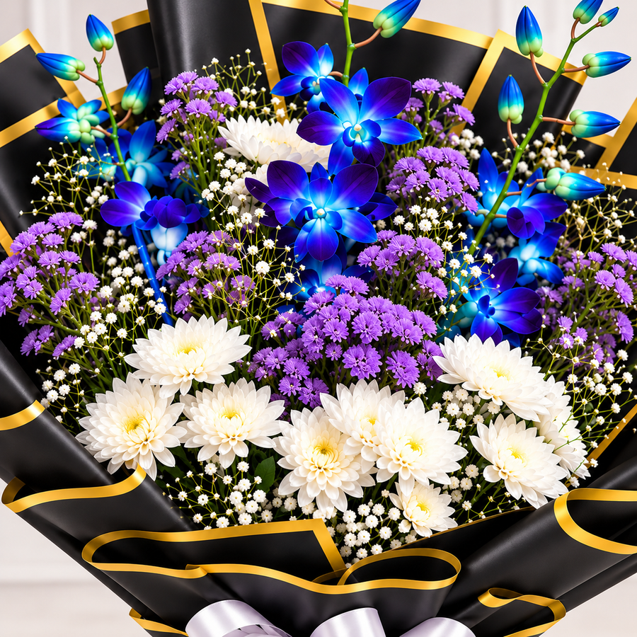 Midnight Elegance Orchid Beauty & Purple Bliss