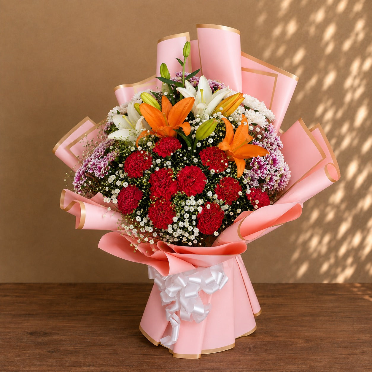 Blossom Delight Carnation & Lily Bouquet