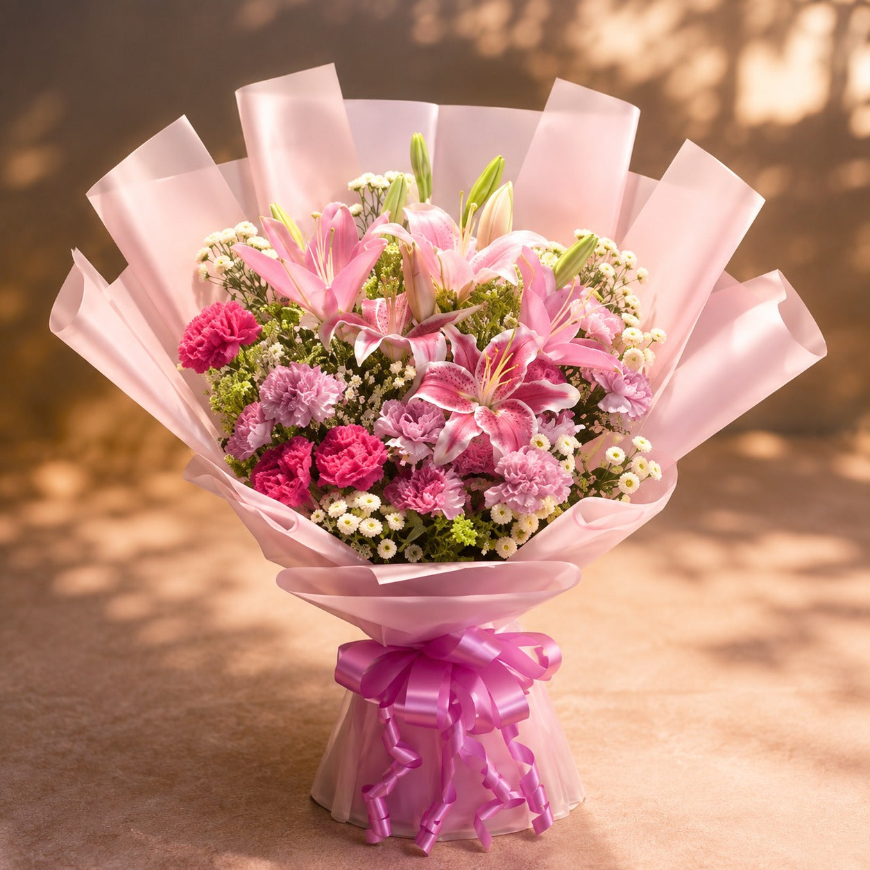 Sweet Elegance Pink Lily Bouquet