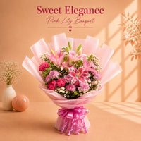 Sweet Elegance Pink Lily Bouquet