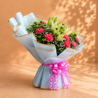 Elegance in Bloom Lily & Carnation Bouquet