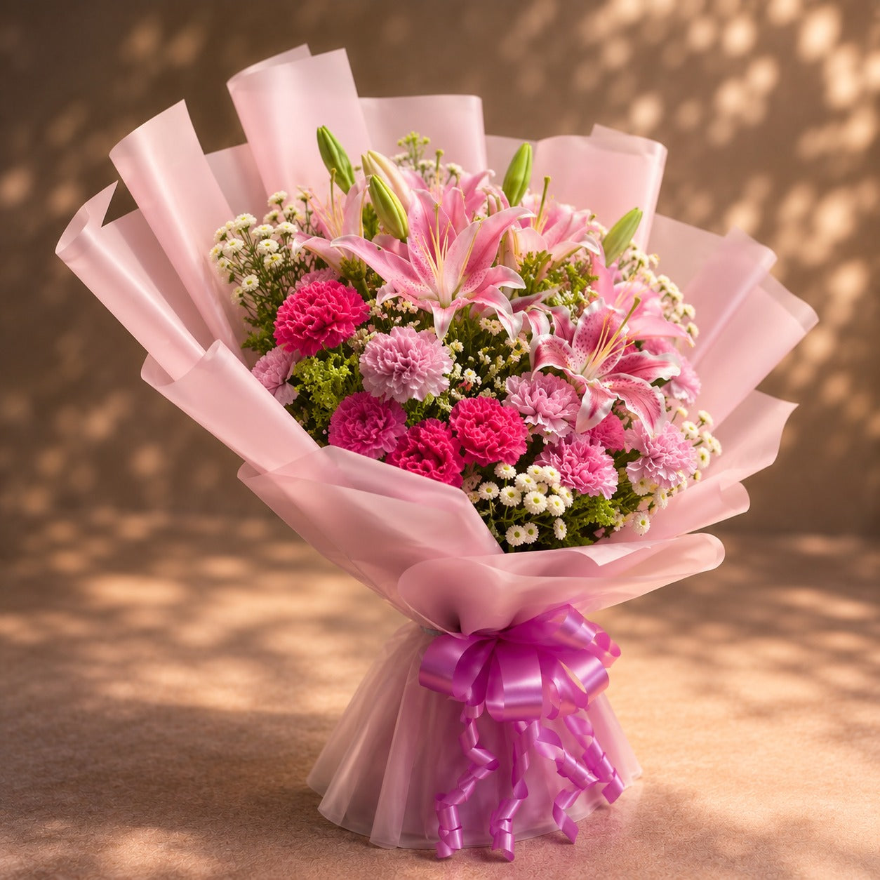 Sweet Elegance Pink Lily Bouquet