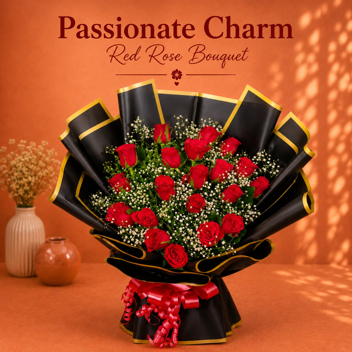 Passionate Charm 20 Red Roses Bouquet